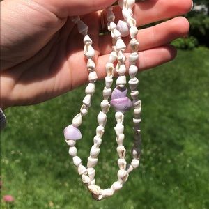 Purple shell necklace
